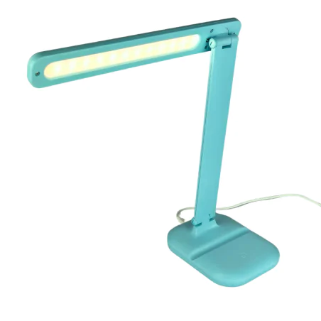 Lampki-biurkowe - lampka led na biurko ściemnialna miętowa szkolna 5w zet 04226 ideus 