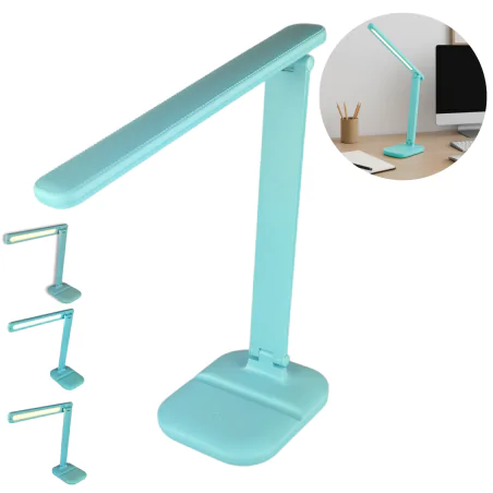 Lampki-biurkowe - lampka led na biurko ściemnialna miętowa szkolna 5w zet 04226 ideus 