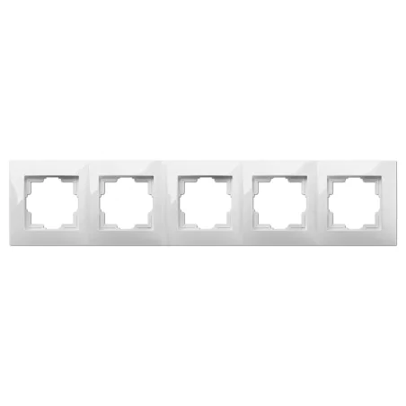 Ramki-pieciokrotne - ramka pięciokrotna biała do serii carla 1775-00 elektro-plast 
