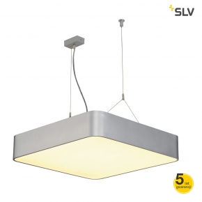 Lampy-sufitowe - plafon oraz wisząca lampa sufitowa srebrnoszary kwadrat medo 60 square sufitowa 4xt5 24w slv 