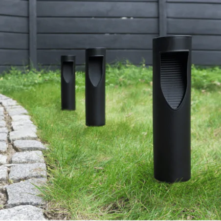 Lampy-solarne - lampka solarna wbijana do ogródka czarna z neutralnym światłem sso-3 ip54 eco-light 