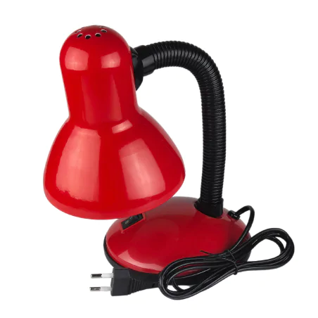 Lampki-biurkowe - lampka na biurko czerwona z włącznikiem na podstawie na żarówkę e27 tola 02850 struhm ideus 