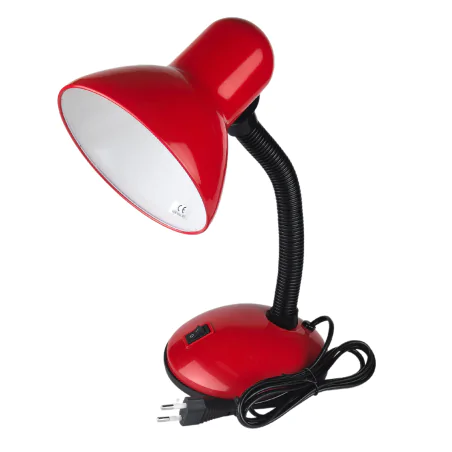 Lampki-biurkowe - lampka na biurko czerwona z włącznikiem na podstawie na żarówkę e27 tola 02850 struhm ideus 