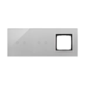 Panel dotykowy potrójny z 1 otworem na osprzęt srebrna mgła DSTR3220/71 Simon 54 Touch Kontakt Simon Panel dotykowy potrójny z 1 otworem na osprzęt srebrna mgła DSTR3220/71 Simon 54 Touch Kontakt Simon