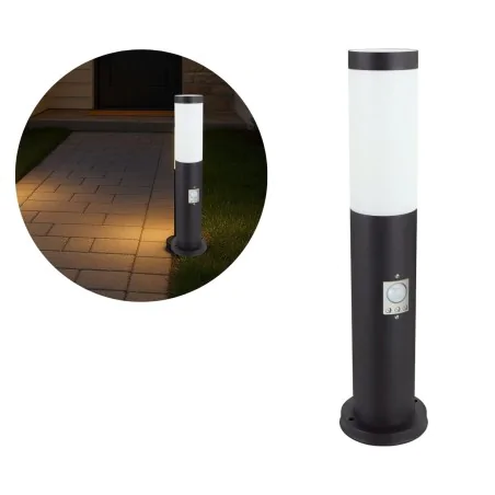 Lampy-ogrodowe-stojace - słupek ogrodowy z czujnikiem ruchu czarny 45cm e27 tuber ideus 