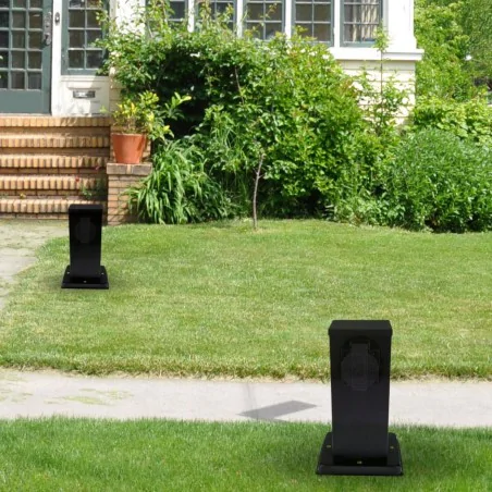 Slupki-ogrodowe - 04852 słupek do ogrodu z dwoma gniazdami 230v port ideus 