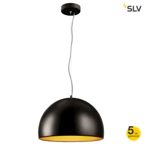 Lampy-sufitowe - wisząca lampa sufitowa bela 40 led czarna/złota 3000k 1350lm slv 