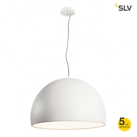 Lampy-sufitowe - biała lampa sufitowa wisząca półokrągła bela 60 led 3000k 1850lm slv 