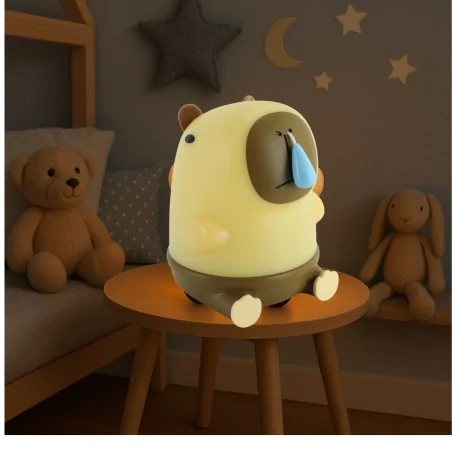 Oswietlenie-do-pokoju-dzieciecego - lampka nocna led dla dziecka świecąca kapibara smarkuś ideus 