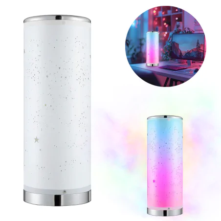 Lampki-nocne - lampka stołowa led nocna 5w sterowana pilotem 3000k+rgb stella 327499 polux-goldlux 