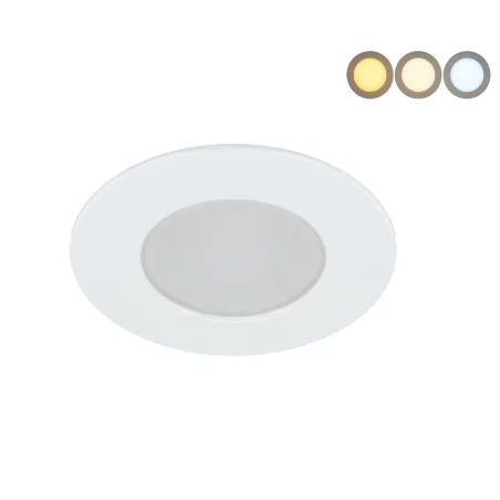 Oprawy-sufitowe-stale - oczko sufitowe led 7w łazienkowe wpuszczane w sufit zmienna barwa ip54 ewa ideus 