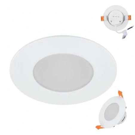 Oprawy-sufitowe-stale - oczko sufitowe led 7w łazienkowe wpuszczane w sufit zmienna barwa ip54 ewa ideus 