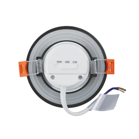 Oprawy-sufitowe-stale - czarne oświetlenie łazienkowe sufitowe oczko led 7w hermetyczne ip54 ewa ideus 