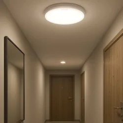 Plafony - 04794 lampa sufitowa led plafoniera z czujnikiem ruchu 18w 4000k denzel ideus 