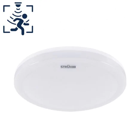 Plafony - 04794 lampa sufitowa led plafoniera z czujnikiem ruchu 18w 4000k denzel ideus 