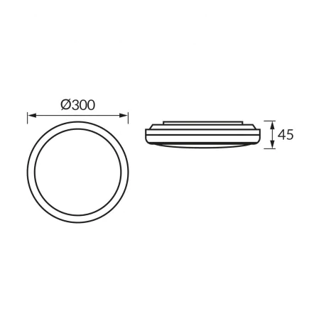 Plafony - plafoniera sufitowa 24w oprawa led z czujnikiem ruchu 4000k denzel ideus 