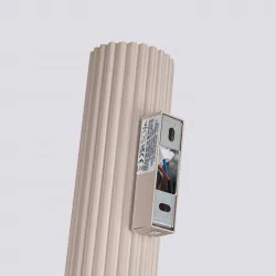 Kinkiety-do-salonu - kinkiet ścienny tuba taupe karbowana karbon 20 2xgu10 sollux sl.1760 