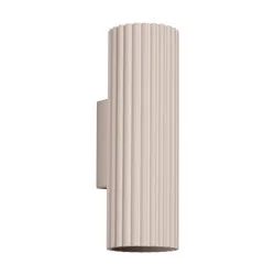 Kinkiety-do-salonu - kinkiet ścienny tuba taupe karbowana karbon 20 2xgu10 sollux sl.1760