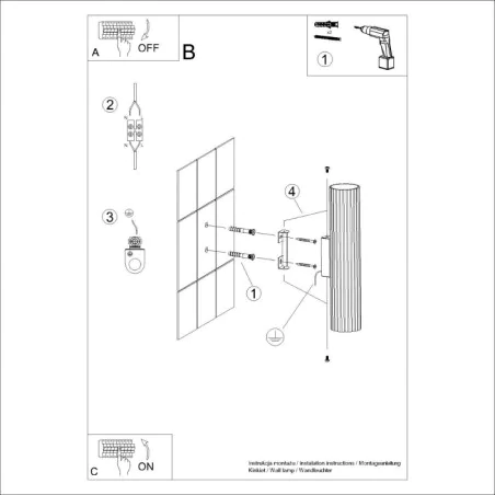 Kinkiety-do-salonu - kinkiet góra dół do salonu tuba karbon 30 taupe kawa z mlekiem sollux sl.1776 