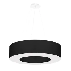 Lampy-sufitowe - żyrandol koło led nad stółsaturno 70 czarny lampa do kuchni duża sollux sl.0752