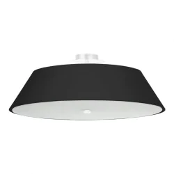 Plafony - plafon vega 60 czarny  duża plafoniera sufitowa sollux sl.0768