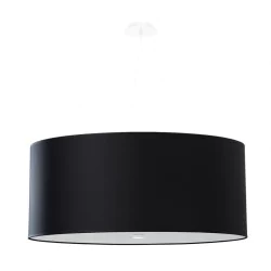 Lampy-sufitowe - żyrandol otto 70 lampa duża do salonu okrąg czarny sollux sl.0790