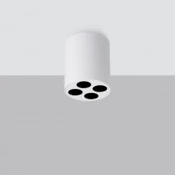Oswietlenie-sufitowe - plafon zoe  tuba sufitowa ledowa 9w lampa natynkowa biała sollux sl.1209 