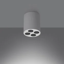 Oswietlenie-sufitowe - plafon zoe  tuba sufitowa ledowa 9w lampa natynkowa biała sollux sl.1209 