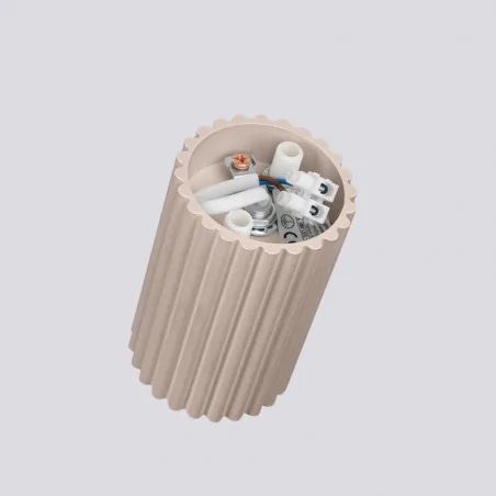 Oswietlenie-sufitowe - plafon tuba natynkowa karbowana karbon 10 taupe sollux sl.1758 