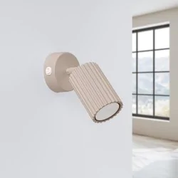 Kinkiety-do-salonu - kinkiet  ścienny karbon taupe lampa tuba na ścianę z włącznikiem sollux sl.1762 