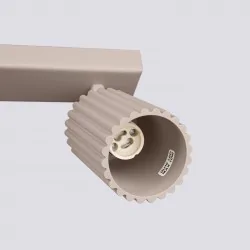 Oswietlenie-sufitowe - lampa listwa podwójna ruchome karbowane reflektorki taupe karbon sl.1763 sollux 