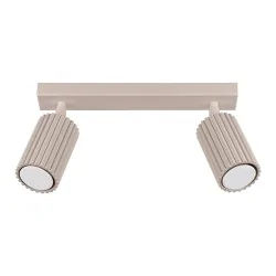 Oswietlenie-sufitowe - lampa listwa podwójna ruchome karbowane reflektorki taupe karbon sl.1763 sollux