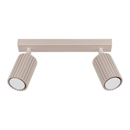 Oswietlenie-sufitowe - lampa listwa podwójna ruchome karbowane reflektorki taupe karbon sl.1763 sollux 