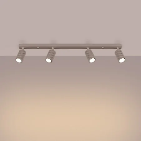 Oswietlenie-sufitowe - lampa sufitowa listwa poczwórna taupe karbon 4l sl.1765 sollux 