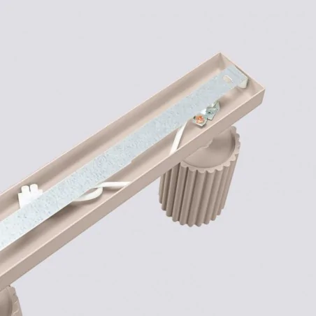 Oswietlenie-sufitowe - listwa sufitowa oświetleniowa 6 reflektorków taupe karbon 6l sl.1766 sollux 