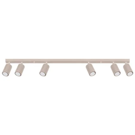 Oswietlenie-sufitowe - listwa sufitowa oświetleniowa 6 reflektorków taupe karbon 6l sl.1766 sollux 