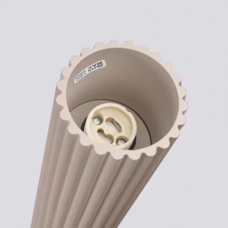 Oswietlenie-sufitowe - plafon tuba sufitowa karbowana długa natynkowakarbon 60 taupe sollux sl.1767 