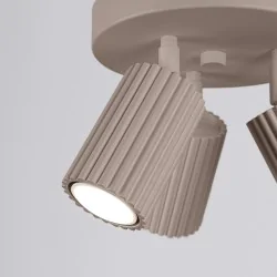 Oswietlenie-sufitowe - plafon tuby potrójne na talerzu lampa sufitowa oprawa karbon 3p taupe sollux sl.1768 