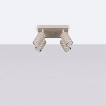 Oswietlenie-sufitowe - plafon karbon 4 taupe sollux sl.1769 