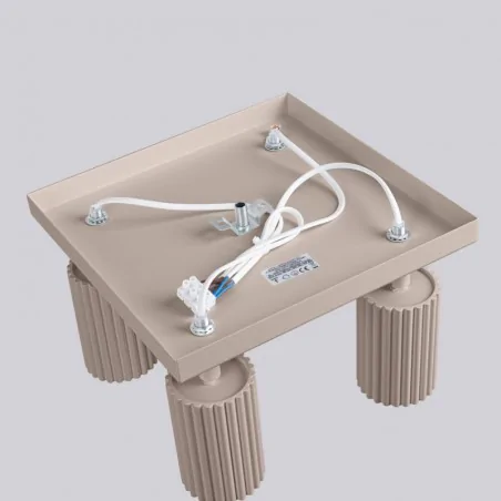 Oswietlenie-sufitowe - plafon karbon 4 taupe sollux sl.1769 