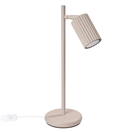 Lampki-biurkowe - lampa biurkowa mimalistyczna elegancka lampa nocna karbon taupe sollux sl.1770 