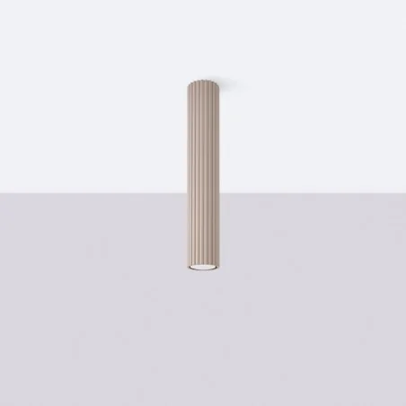 Oswietlenie-sufitowe - plafon karbon 40 taupe tuba długa karbowana na sufit sollux sl.1772 