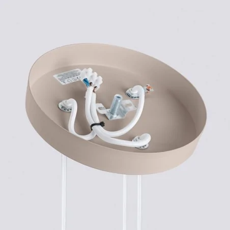 Lampy-sufitowe - lampa wisząca 3 tuby oświetlenie do salonu sufitowe karbon 3p taupe sollux sl.1775 