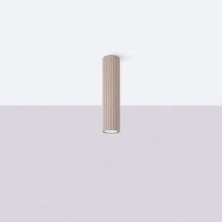 Oswietlenie-sufitowe - plafon karbon 30 taupe tuba natynkowa sufitowa  sollux sl.1778 