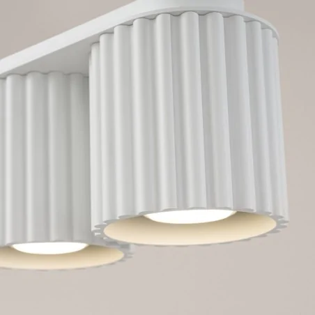 Oswietlenie-sufitowe - plafon biały lampa podwójna aura 2 listwa oświetleniowagu10 sollux sl.1780 