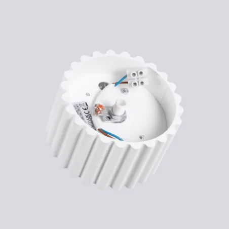 Oswietlenie-sufitowe - plafon aura 1 biały oczko natynkowe karbowane krótkie gx53 sollux sl.1782 