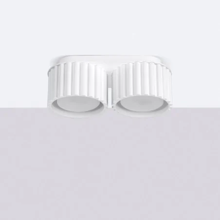 Oswietlenie-sufitowe - plafon aura 2 biały lampa podwójna suiftowa gx53 sollux sl.1783 