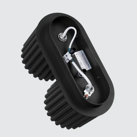 Oswietlenie-sufitowe - plafon podwójny aura 2 czarny listwa 2 tuby natynkowe gu10 sollux sl.1785 