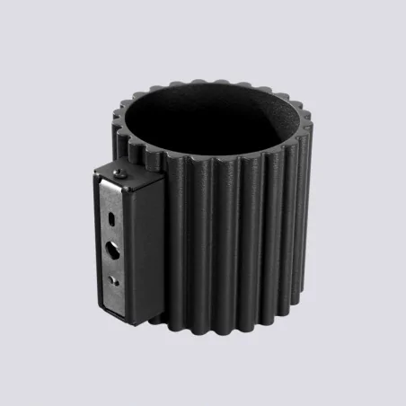 Kinkiety-do-salonu - kinkiet ścienny loftowy czarny tuba karbowana aura g9 sollux sl.1786 