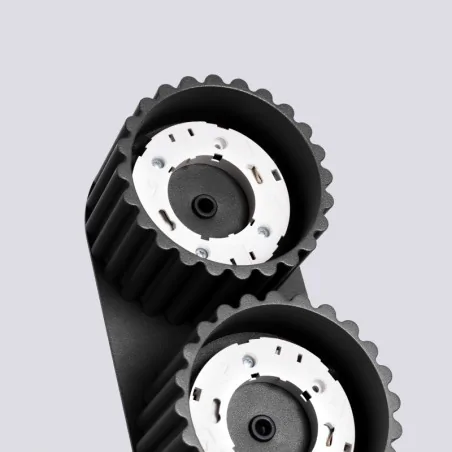 Oswietlenie-sufitowe - plafon aura 2 czarny podwójny tuby sufitowe natynkowe gx53 sollux sl.1788 